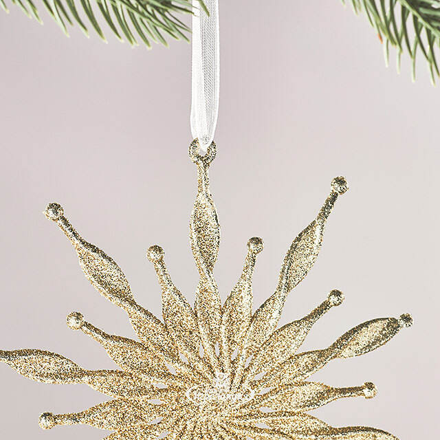 Набор елочных игрушек Снежинки Golden Glow 15 см, 2 шт Winter Deco