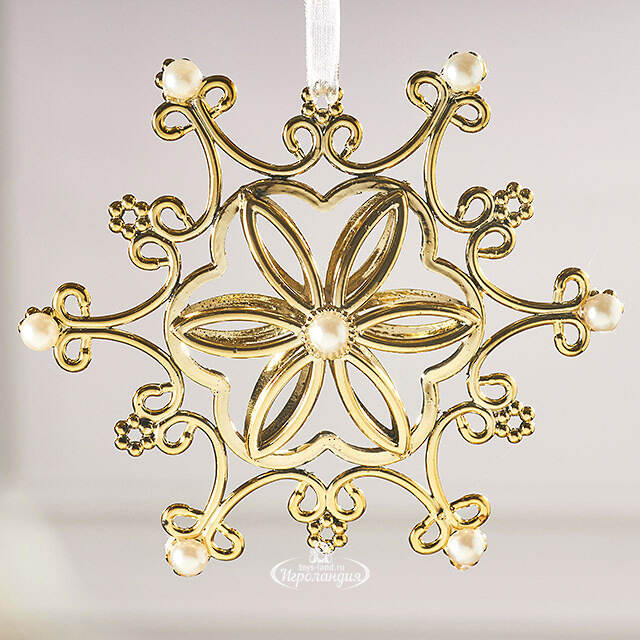 Набор елочных игрушек Снежинки Grand Pearl 12 см, 2 шт Winter Deco