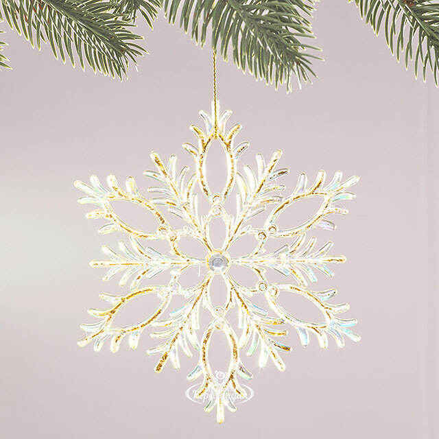 Елочная игрушка Снежинка Gala Snow 13 см Winter Deco