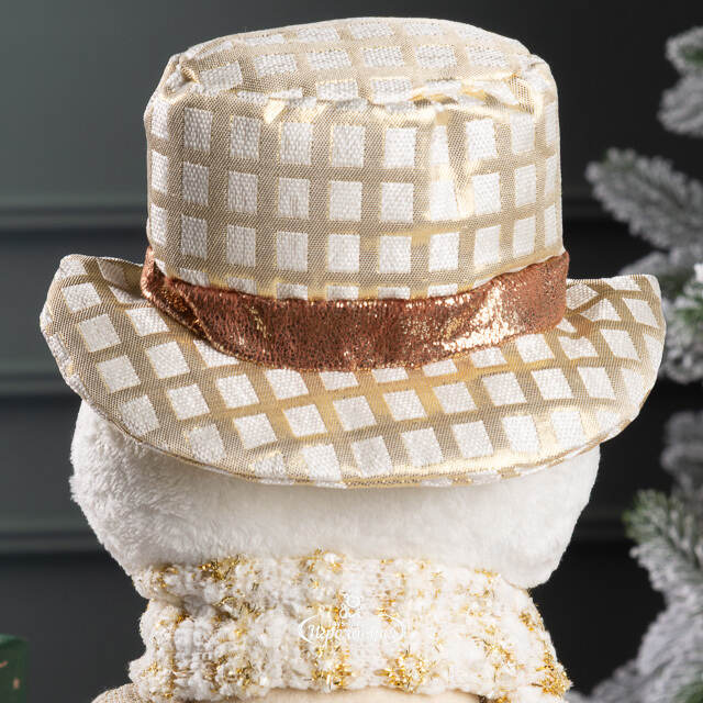 Дверной стоппер Снеговик Билли в шляпе 33 см Winter Deco