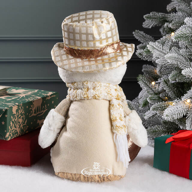 Дверной стоппер Снеговик Билли в шляпе 33 см Winter Deco