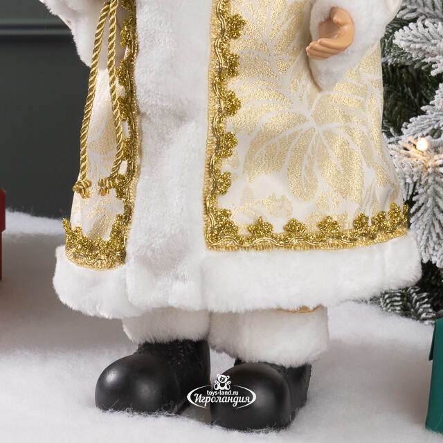 Фигура под елку Дед Мороз с мешком подарков 45 см золотой Winter Deco