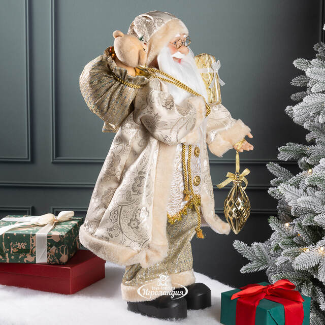 Фигура под елку Санта-Клаус в золотом кафтане 60 см Winter Deco