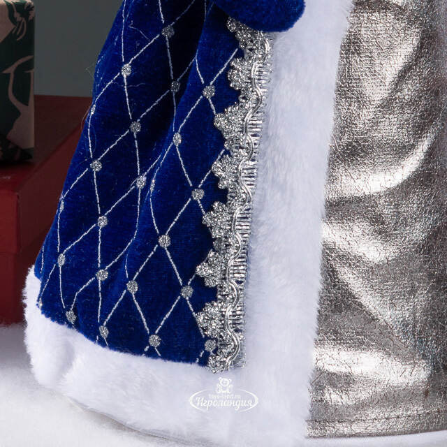 Фигура под елку Дед Мороз в синей шубке 45 см Winter Deco