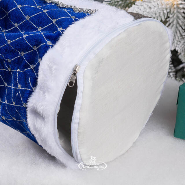 Фигура под елку Дед Мороз в синей шубке 45 см Winter Deco