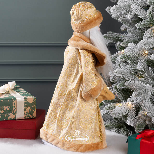 Фигура под елку Дед Мороз в золотом наряде 45 см, золотой Winter Deco