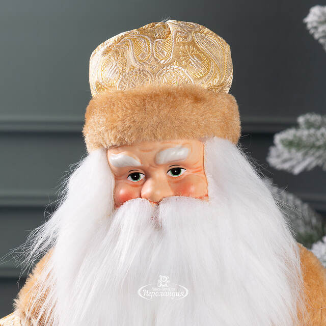 Фигура под елку Дед Мороз в золотом наряде 45 см, золотой Winter Deco