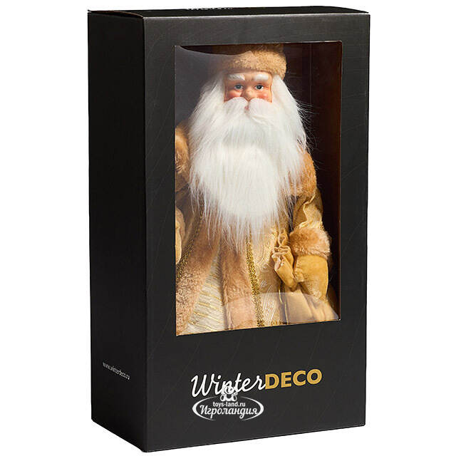 Фигура под елку Дед Мороз в золотом наряде 45 см, золотой Winter Deco