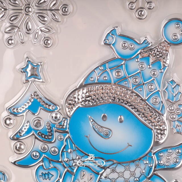 Новогодние наклейки на окно Снеговики - Морозная Фантазия 37*22 см Winter Deco