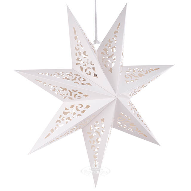 Бумажная звезда Wittland 45 см белая Winter Deco