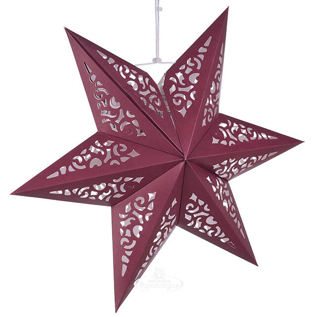 Бумажная звезда Wittland 45 см вишневая Winter Deco