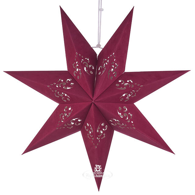 Бумажная звезда Batiston 45 см вишневая Winter Deco