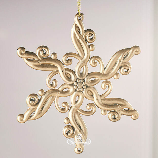 Набор елочных игрушек Снежинки Veritate 12 см золотые, 2 шт Winter Deco