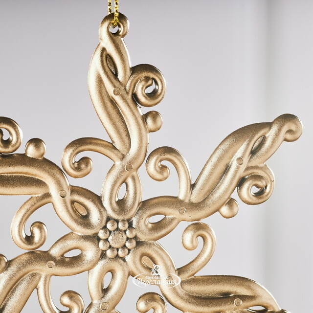 Набор елочных игрушек Снежинки Veritate 12 см золотые, 2 шт Winter Deco