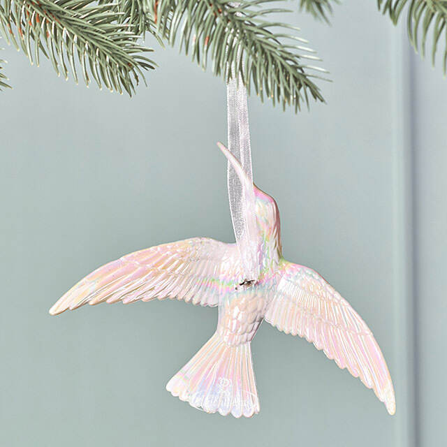Елочная игрушка Колибри Лайонел 14 см белая Winter Deco