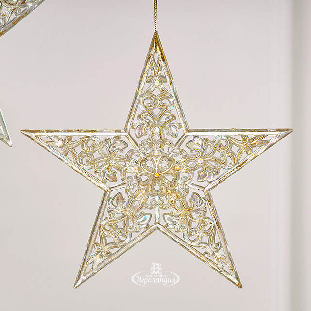 Набор елочных игрушек Звезды Capella 13 см золотые, 2 шт Winter Deco