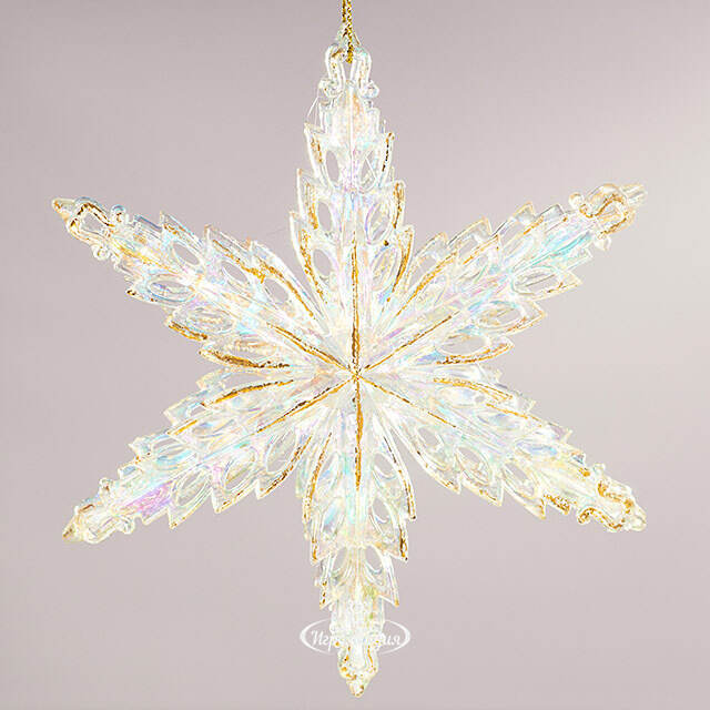 Набор елочных игрушек Снежинки Altais 15 см золотые, 2 шт Winter Deco