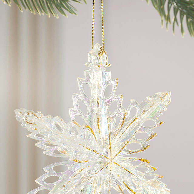 Набор елочных игрушек Снежинки Altais 15 см золотые, 2 шт Winter Deco