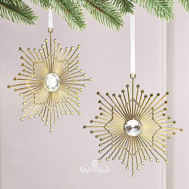 Набор елочных игрушек Снежинки Plaskett 15 см, 2 шт Winter Deco