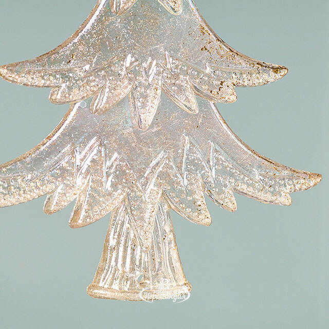 Елочная игрушка Елочка Rainbow Glow 10 см золотая, 2 шт Winter Deco