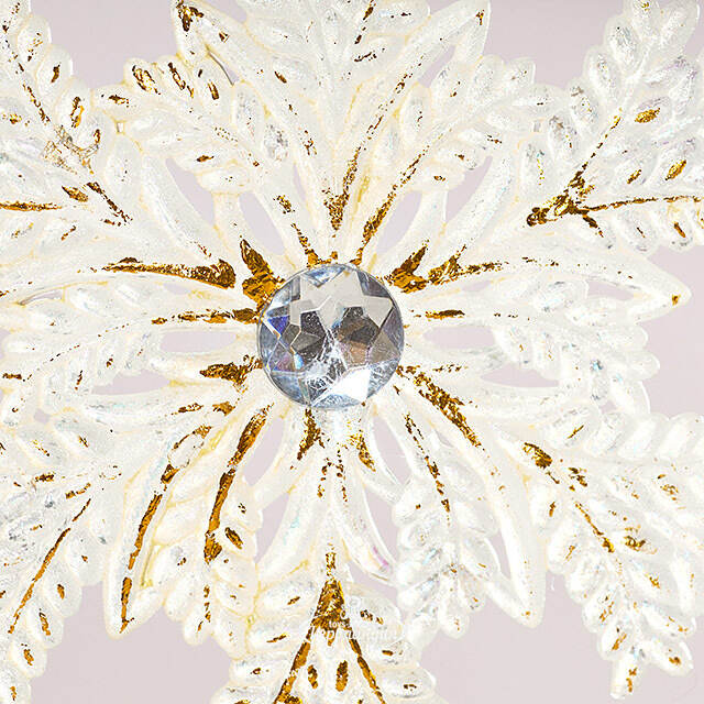 Набор елочных игрушек Снежинки Golden Cristal 13 см, 2 шт Winter Deco