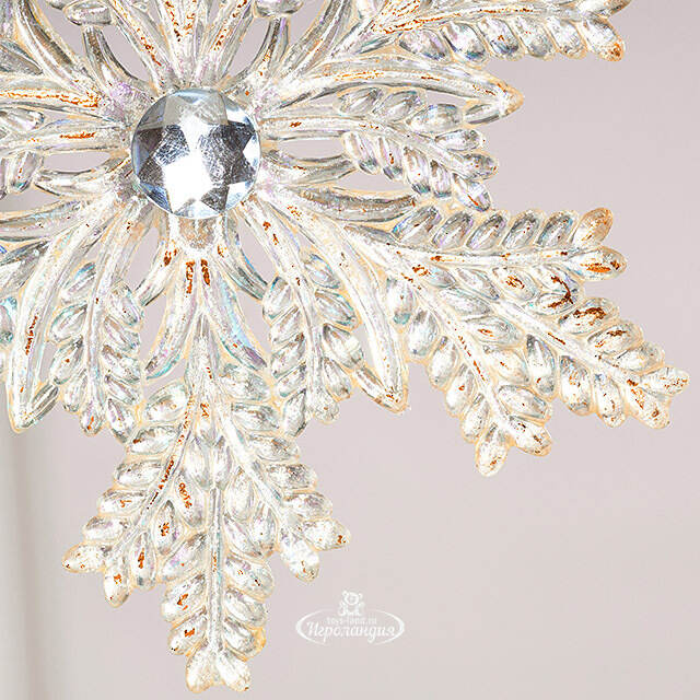 Набор елочных игрушек Снежинки Golden Cristal 13 см, 2 шт Winter Deco