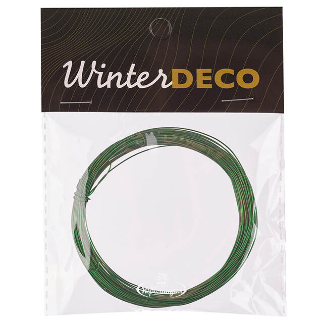 Проволока для декорирования Glitz зеленая Winter Deco
