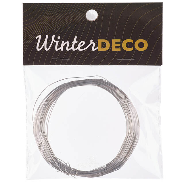 Проволока для декорирования Glitz серебряная Winter Deco