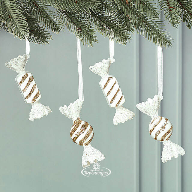 Набор елочных игрушек Конфетки Salbri - Сладкие Мечты 11 см, 4 шт Winter Deco