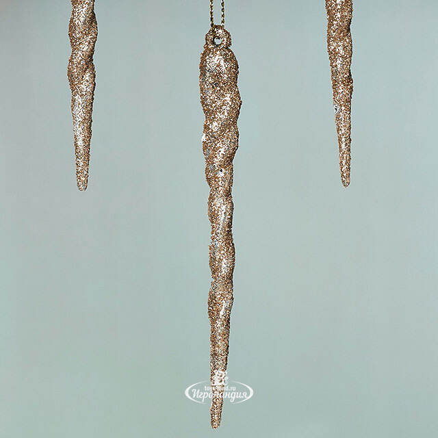 Набор елочных игрушек Сосульки - Senlis 10 см золотой, 8 шт Winter Deco