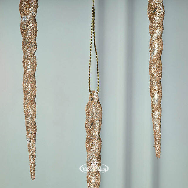 Набор елочных игрушек Сосульки - Senlis 10 см золотой, 8 шт Winter Deco