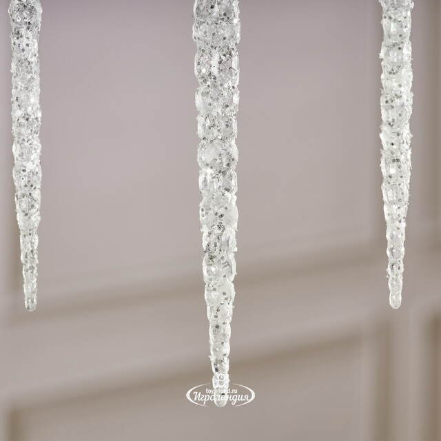 Набор елочных игрушек Сосульки - Laval Pradel 14 см, 4 шт Winter Deco