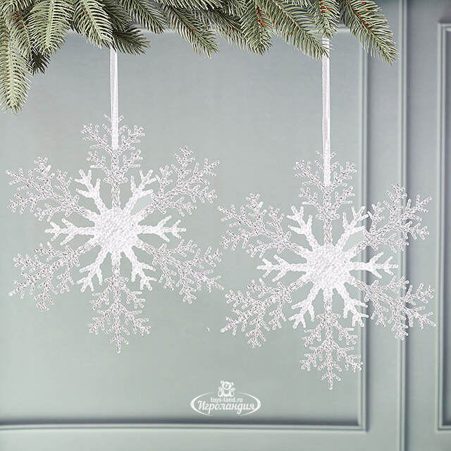 Набор елочных игрушек Снежинки - Westbury 30 см, 2 шт Winter Deco