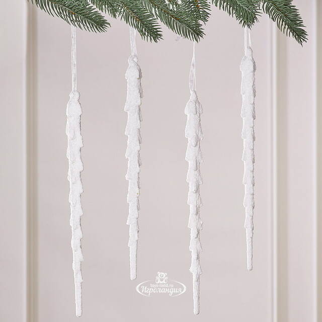 Набор елочных игрушек Сосульки - Mentona 29 см, 4 шт Winter Deco