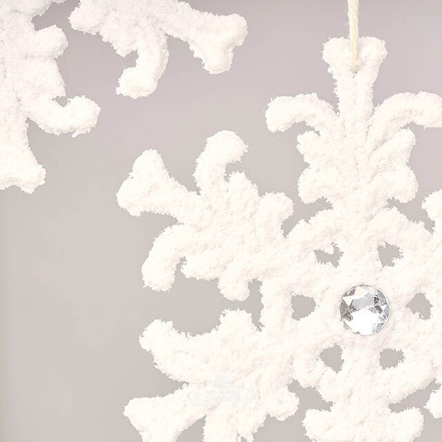 Набор елочных игрушек Снежинки - Montmelyan 12 см, 2 шт Winter Deco