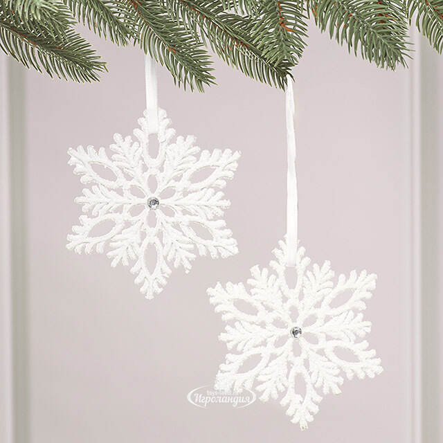 Набор елочных игрушек Снежинки - Risul 13 см, 2 шт Winter Deco