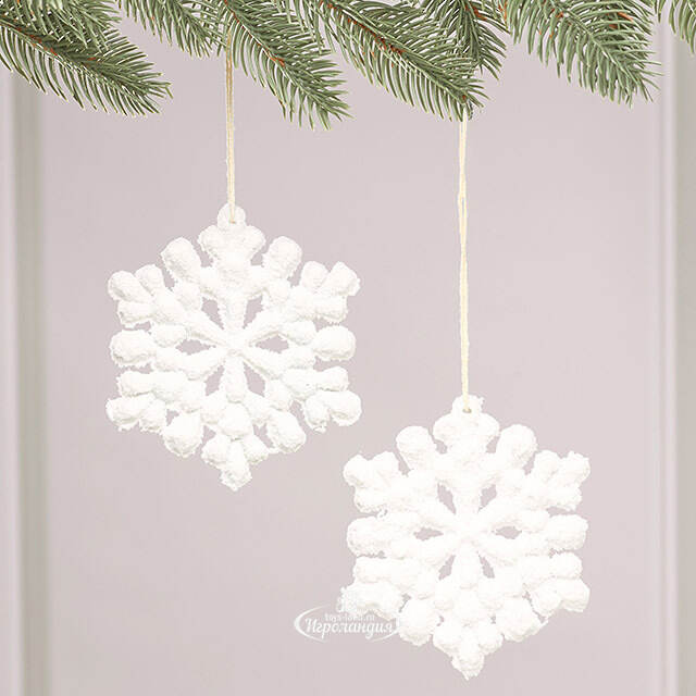 Набор елочных игрушек Снежинки - Chambray 12 см, 2 шт Winter Deco