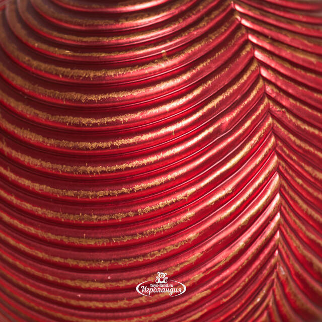 Елочные шары Fattura Coste - Antique Red 7 см, 6 шт, пластик Winter Deco