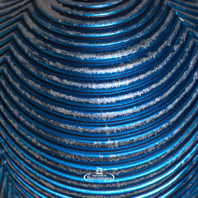 Елочные шары Fattura Coste - Antique Blue 7 см, 6 шт, пластик Winter Deco