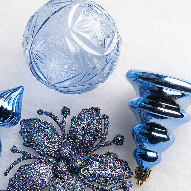 Набор елочных игрушек Legnano - Sky Blue 7-17 см, 13 шт, пластик Winter Deco