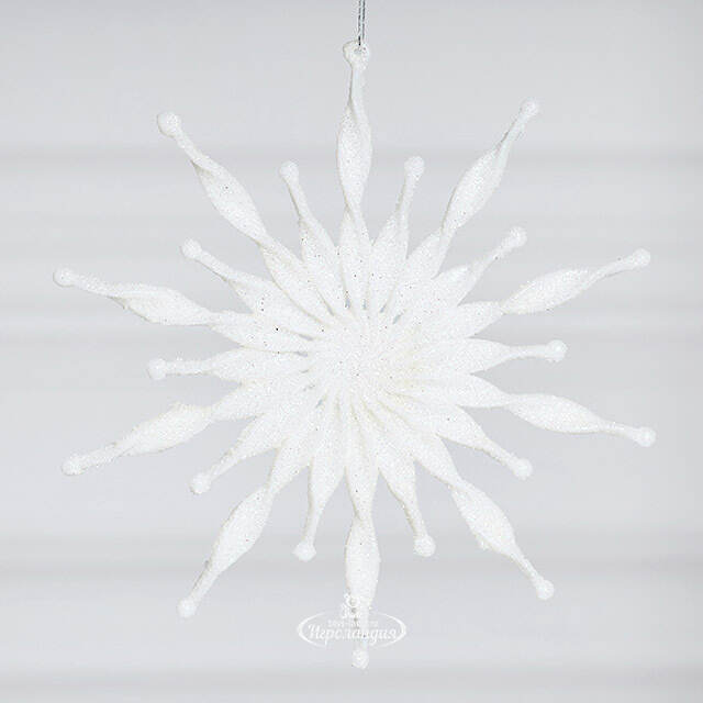 Елочная игрушка Снежинка Altairт 15 см белый, 6 шт Winter Deco
