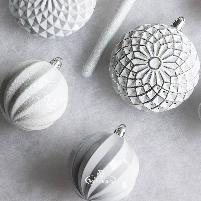 Набор елочных игрушек Frosty White 6-17 см, 15 шт Winter Deco