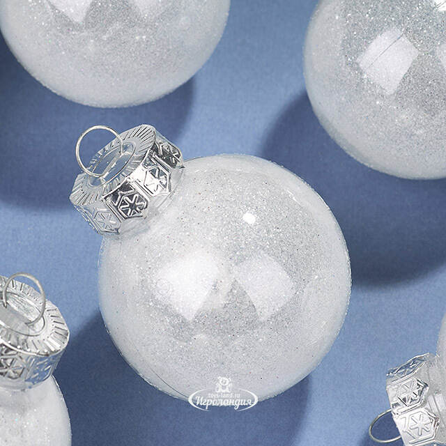Елочные ПЭТ шары Albertine - Glaze White 6 см, 12 шт Winter Deco