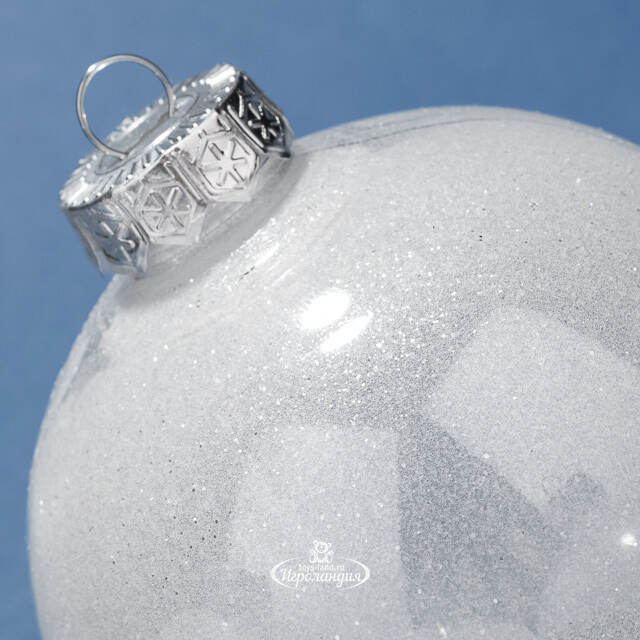 Елочные ПЭТ шары Albertine - White Glaze 10 см, 4 шт Winter Deco