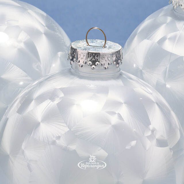 Елочные ПЭТ шары Albertine - Жемчужный Перелив 15 см, 3 шт Winter Deco