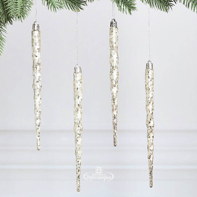 Елочная игрушка Сосулька - Меркольяно 19 см, 4 шт Winter Deco