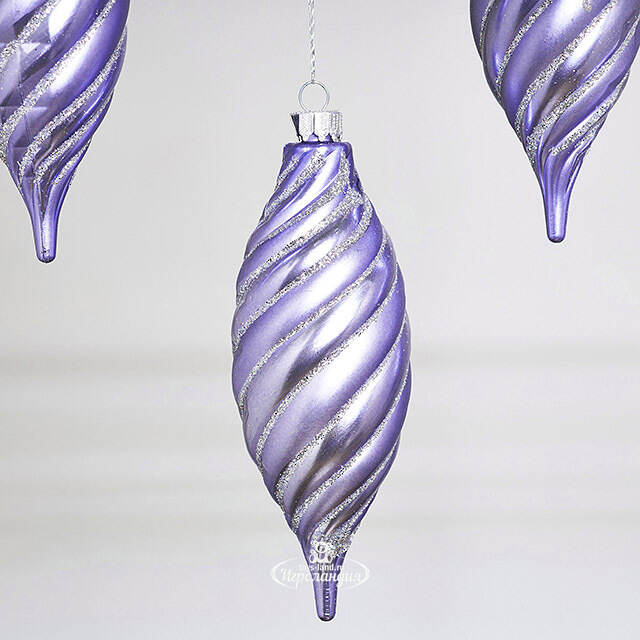 Елочные игрушки Сосульки - Diamante 12 см, 4 шт, пластик Winter Deco