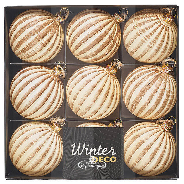 Елочные шары Gonneza - Gavi 6 см, 9 шт, пластик Winter Deco
