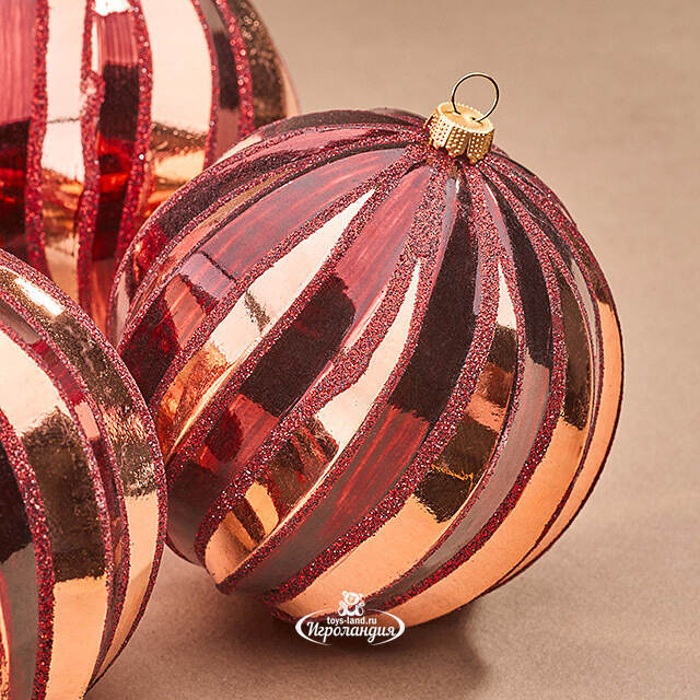 Елочные шары Sulmona - Avola 10 см, 4 шт, пластик Winter Deco