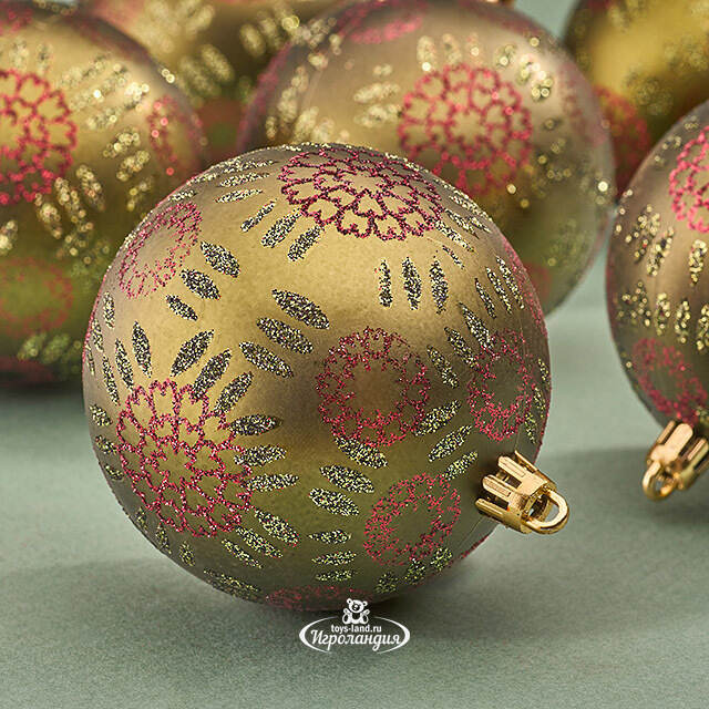 Елочные шары Limena - Jesico 8 см, 6 шт, пластик Winter Deco